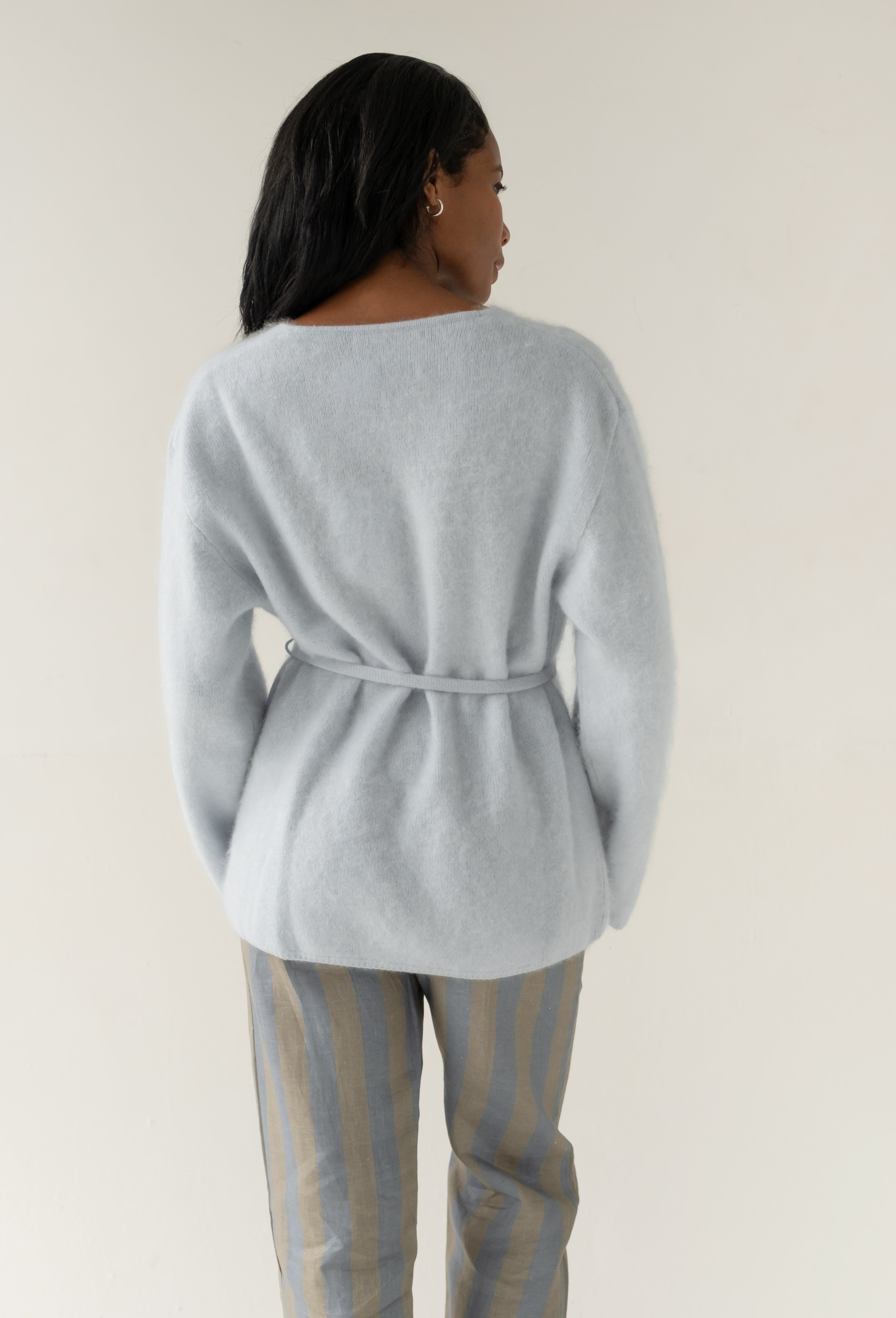 Brushed Cardigan Light Blue