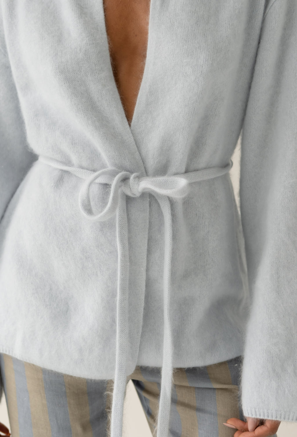Brushed Cardigan Light Blue