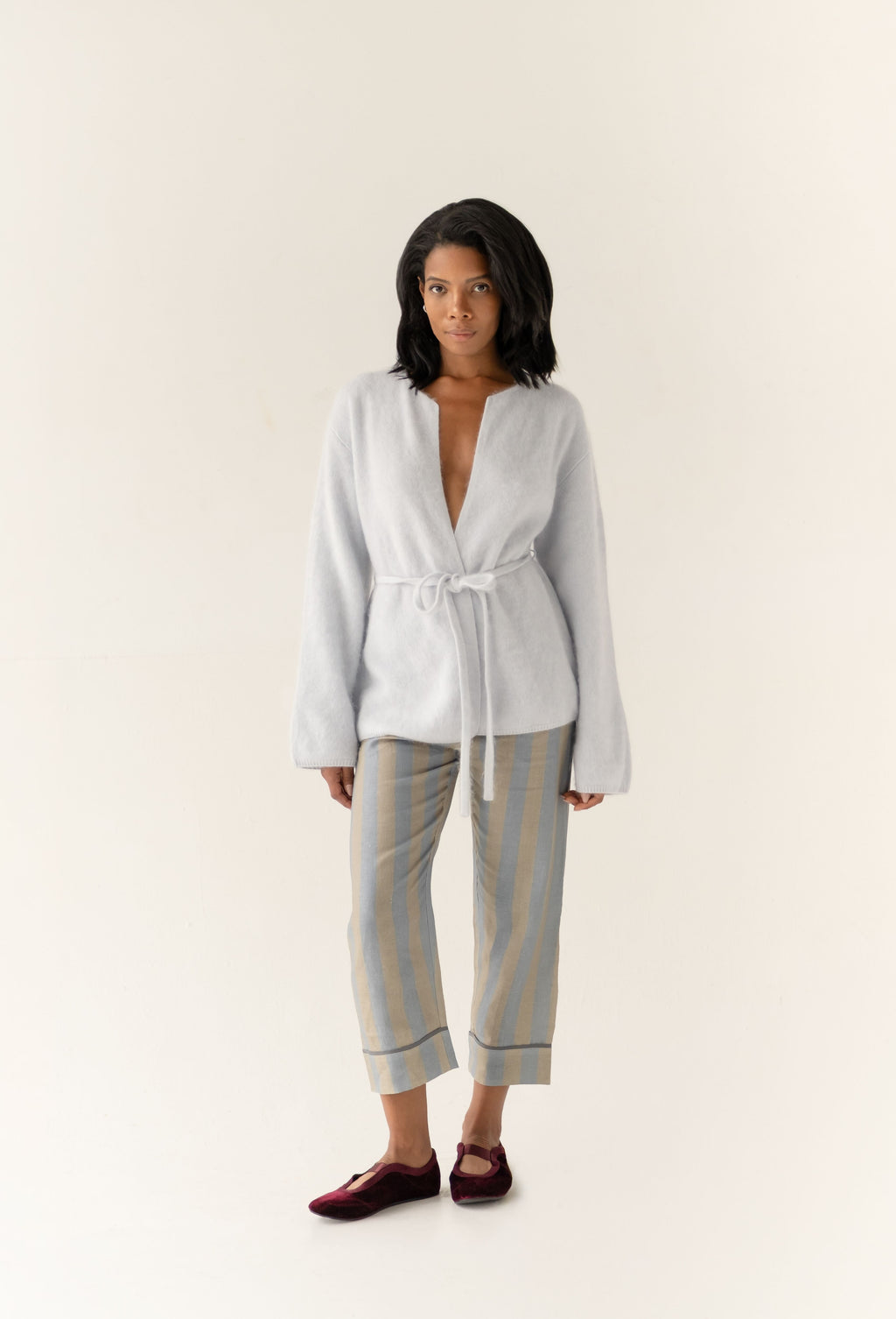 Brushed Cardigan Light Blue