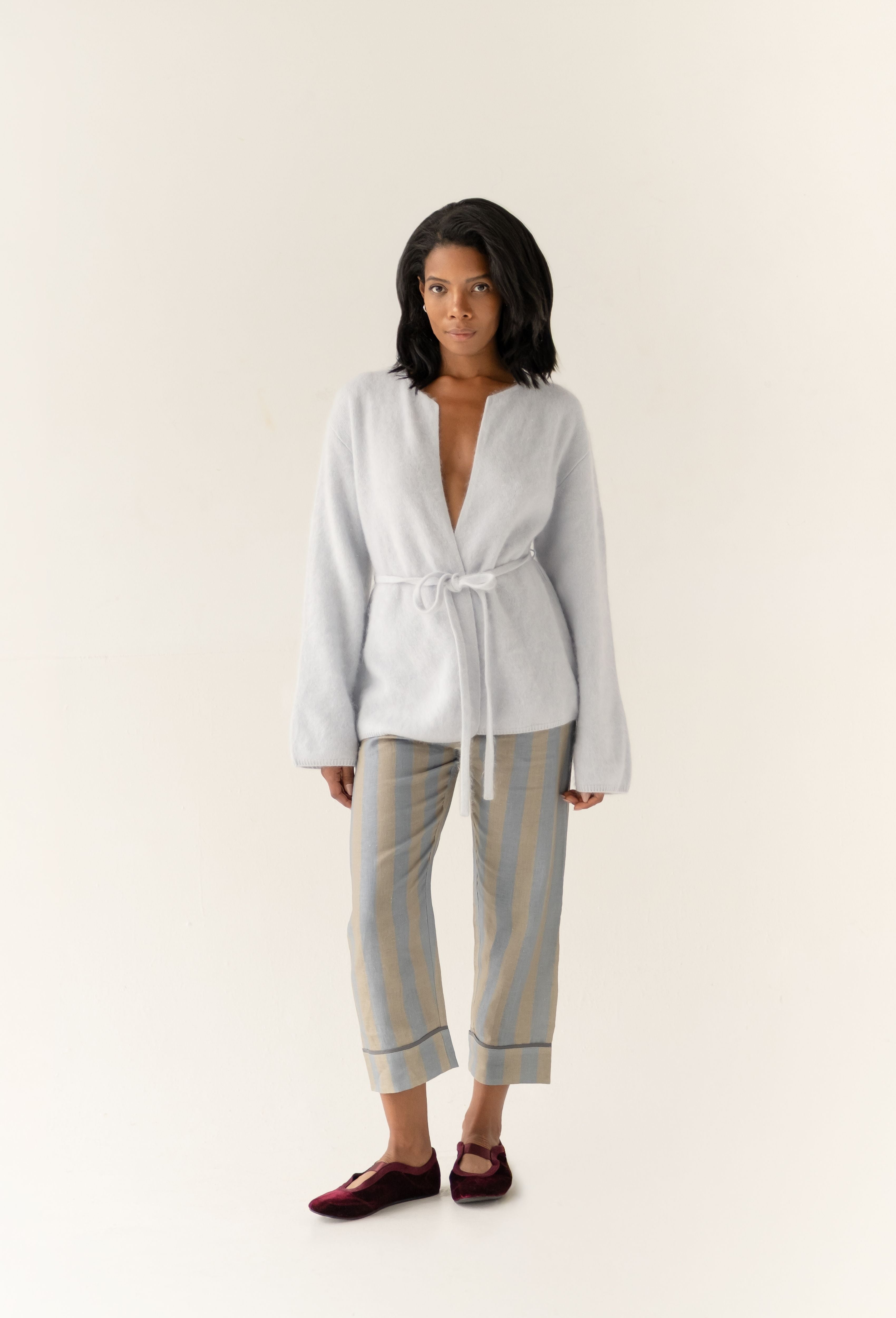 Brushed Cardigan Light Blue